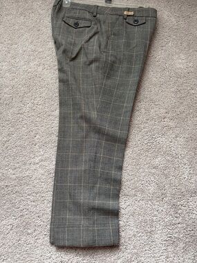 Dalia Tan Plaid Tailored Cropped Pants